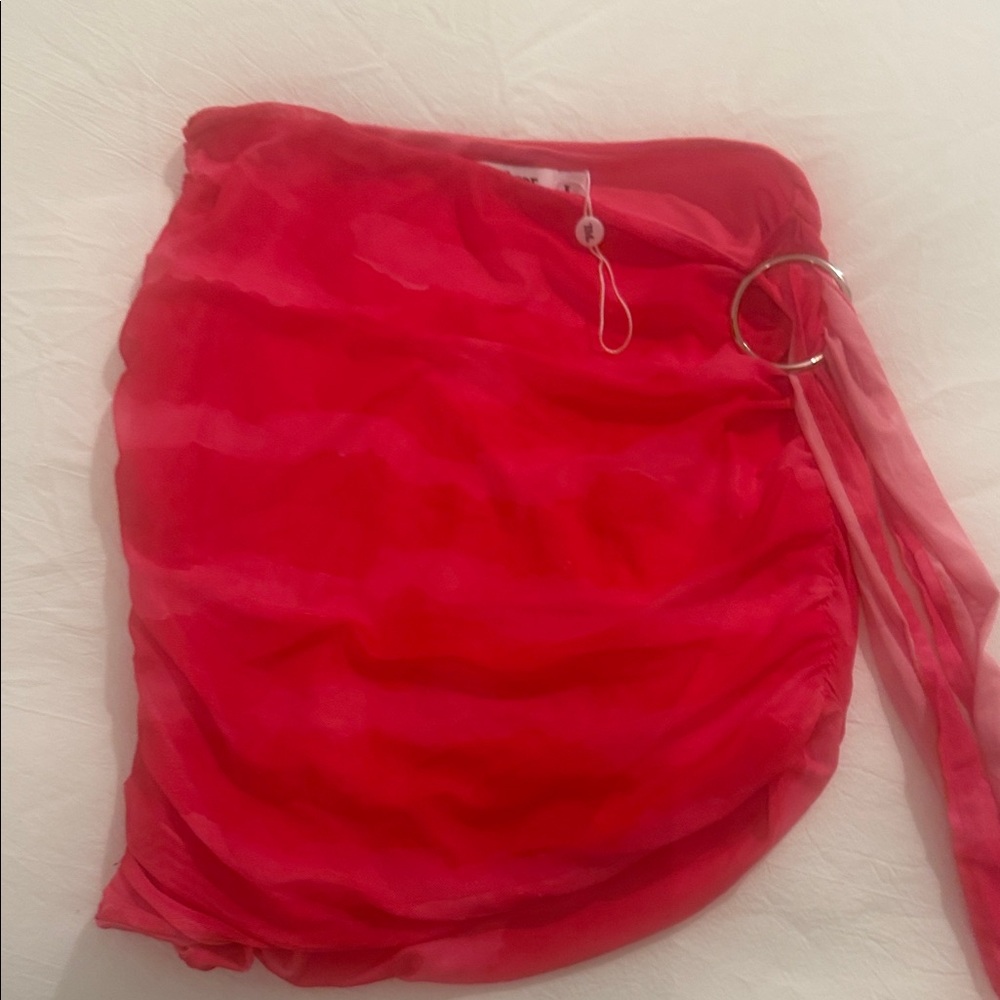 Tiger Mist pink and red Mini Skirt